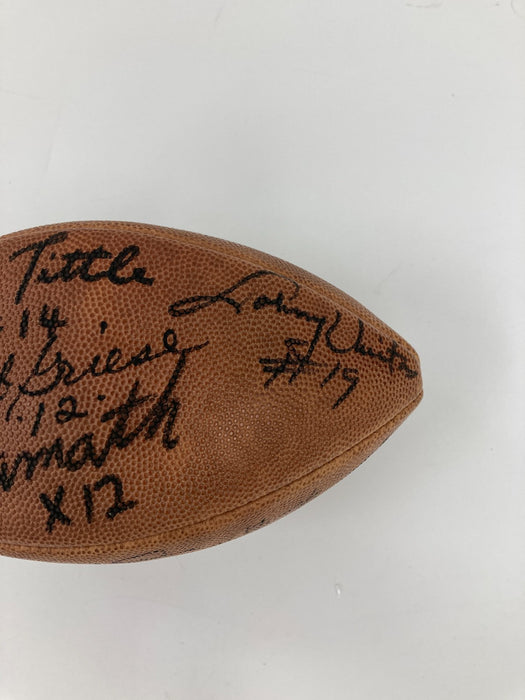 Bart Starr Johnny Unitas Joe Montana Len Dawson Joe Namath Signed Football JSA