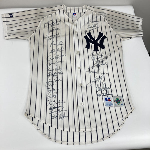 1998 New York Yankees Team Signed World Series Jersey Derek Jeter PSA DNA COA