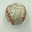 Joe Dimaggio Rube Marquard Frankie Frisch New York Legends Signed Baseball JSA