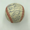 Joe Dimaggio Rube Marquard Frankie Frisch New York Legends Signed Baseball JSA