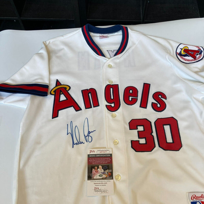 Nolan Ryan Signed Authentic 1980's Rawling California Angels Jersey JSA COA