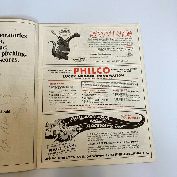 1966 New York Mets Phillies Multi Signed Program Bob Murphy