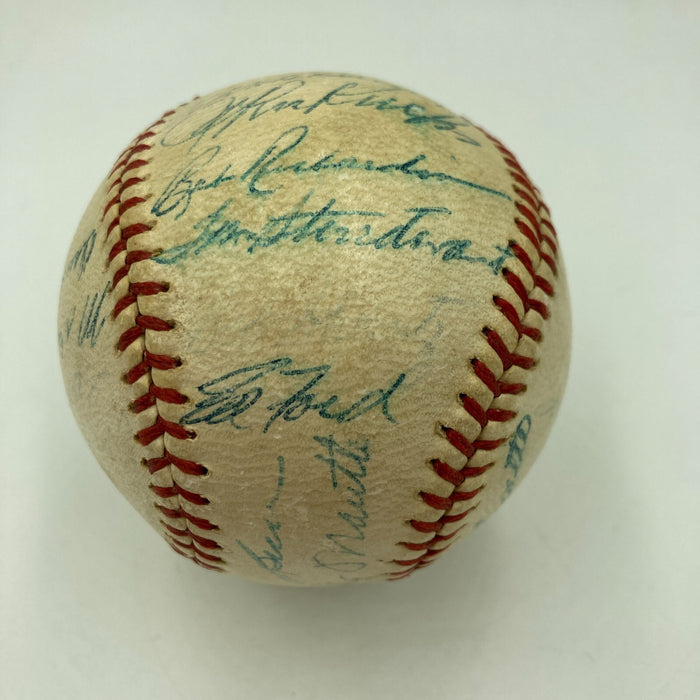 1958 New York Yankees World Series Champs Team Signed Baseball PSA DNA COA