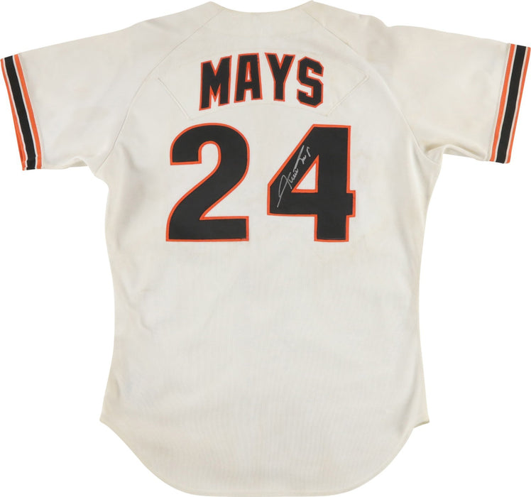 Willie Mays Signed San Francisco Giants 1989 Game Model Jersey PSA DNA COA