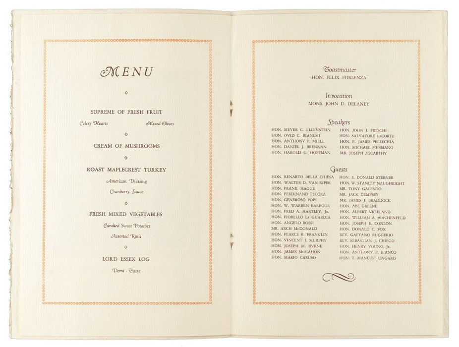 1939 Joe DiMaggio Testimonial Dinner Program Signed Twice by DiMaggio PSA DNA