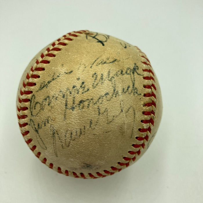 1952 World Series Game Used Baseball Signed By Attendees & Umpires JSA COA