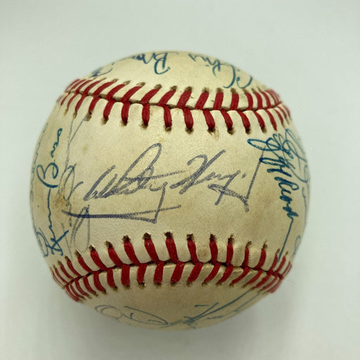 1986 All Star Game National League Team Signed Baseball Tony Gwynn Ozzie Smith