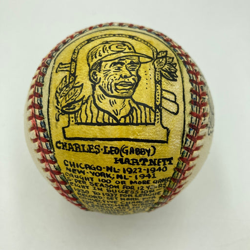 Gabby Hartnett Signed Hand Painted George Sosnak Folk Art Baseball