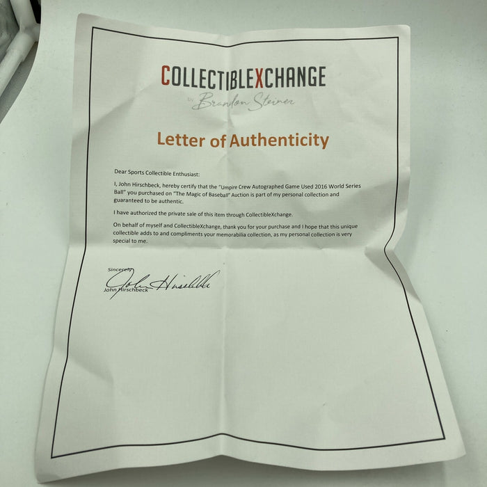 2016 World Series Game Used Baseball Signed By Umpire Crew JSA COA Chicago Cubs