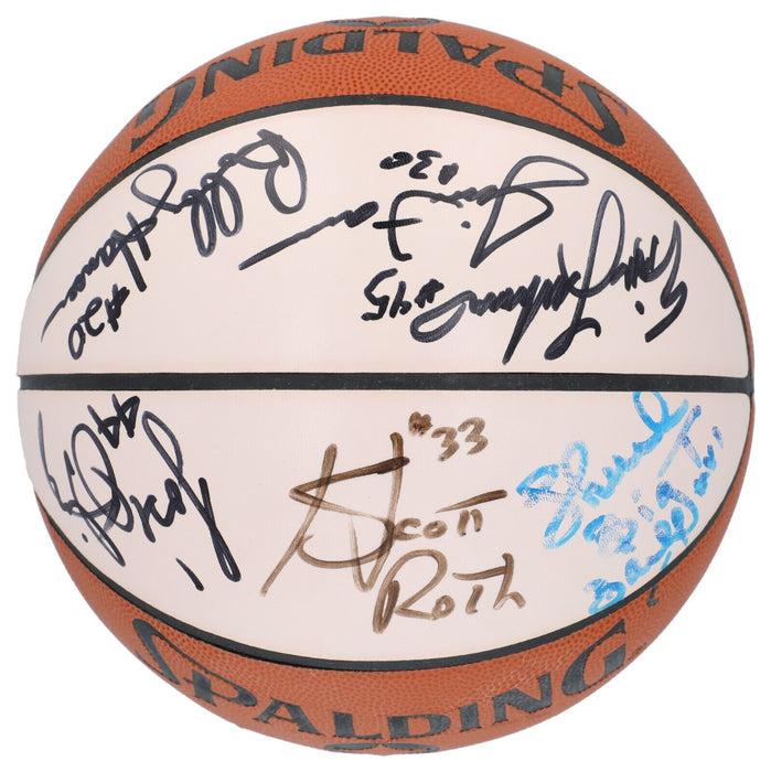 1988-89 Utah Jazz Team Signed Game Used Basketball Karl Malone Beckett COA