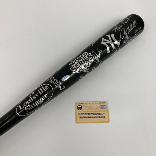 2009 New York Yankees World Series Champs Team Signed Bat #35/50 Steiner COA