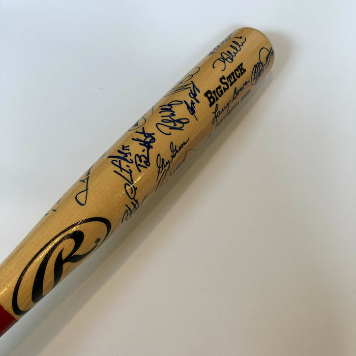 2001 Philadelphia Phillies Team Signed Baseball Bat 30 Sigs Scott Rolen JSA COA