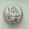 Cal Ripken Greg Maddux Joe Mauer Yadier Molina Gold Glove Signed Baseball BAS