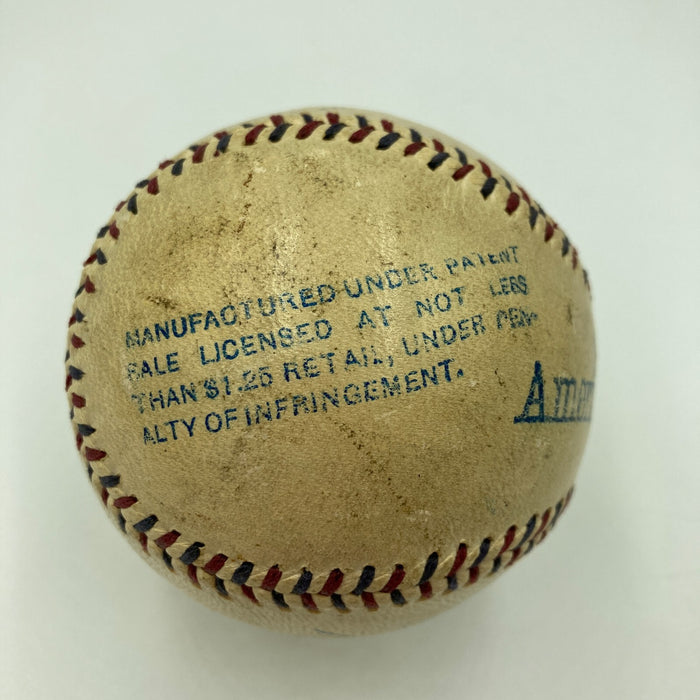George Stovall & Gus Fisher Signed 1911 American League Baseball Indians Beckett