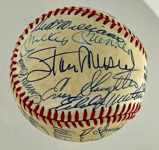 Mickey Mantle Ted Williams Sandy Koufax Hall Of Fame Multi Signed Baseball BAS