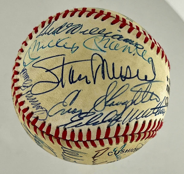 Mickey Mantle Ted Williams Sandy Koufax Hall Of Fame Multi Signed Baseball BAS