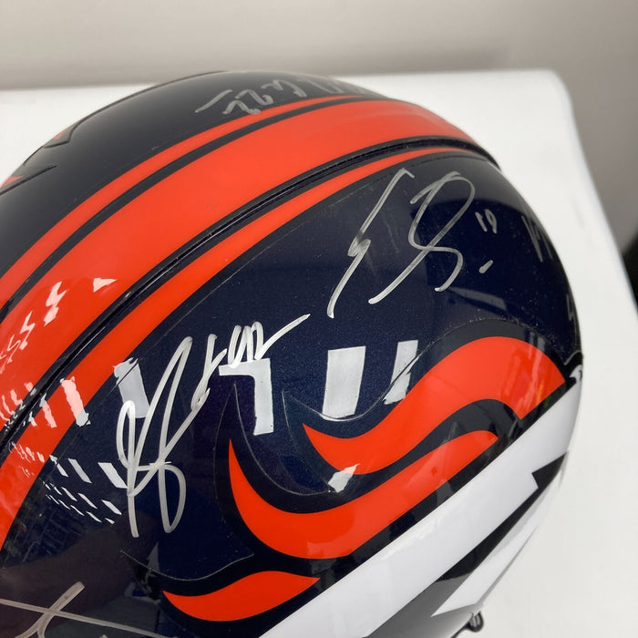 2015 Denver Broncos Super Bowl 50 Champs Team Signed Game Helmet JSA COA