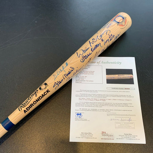 Hall Of Fame Multi Signed Bat 24 Sigs Stan Musial Carl Yastrzemski JSA COA