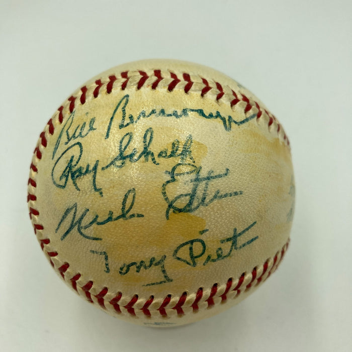 Mickey Cochrane Red Faber Ray Schalk Ed Walsh 1950's HOF Signed Baseball JSA COA