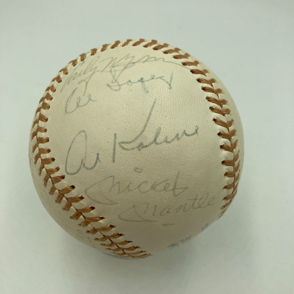 Mickey Mantle 1974 Hall Of Fame Induction Multi Signed Baseball JSA COA
