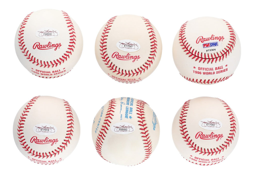 1996 New York Yankees WS Champs Team Signed Baseball Collection 54 Balls JSA COA
