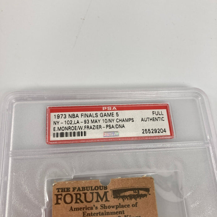 1973 New York Knicks NBA Finals Game 5 Signed Full Ticket PSA DNA