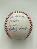 Willie McGee Signed Heavily Inscribed STAT Baseball JSA Certified