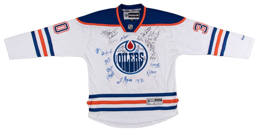 1983-84 Edmonton Oilers Stanley Cups Champs Team Signed Jersey Wayne Gretzky JSA