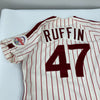 Larry Anderson Bruce Ruffin Game Used Philadelphia Phillies Jersey MEARS A10