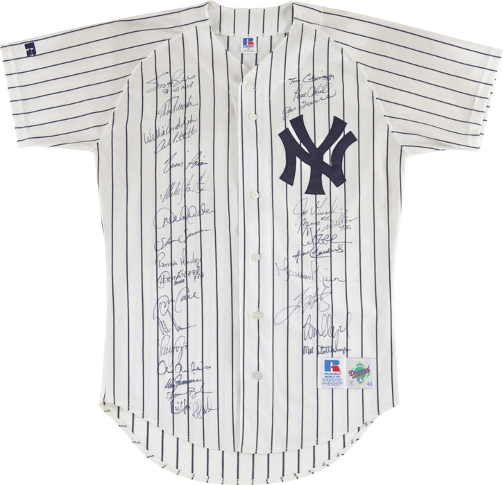 1998 New York Yankees Team Signed World Series Jersey Derek Jeter PSA DNA COA