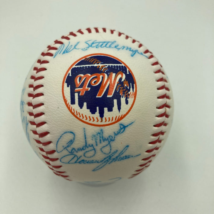 Vintage 1986 New York Mets World Series Champs Team Signed Baseball JSA COA