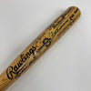 Beautiful Hall Of Fame Multi Signed Bat 34 Sigs Ted Williams Hank Aaron JSA COA