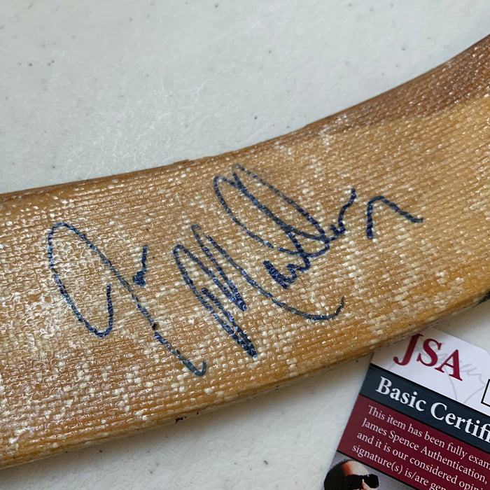 Joe Mullen Signed 1992 Game Used Canadian Hockey Stick Penguins JSA COA