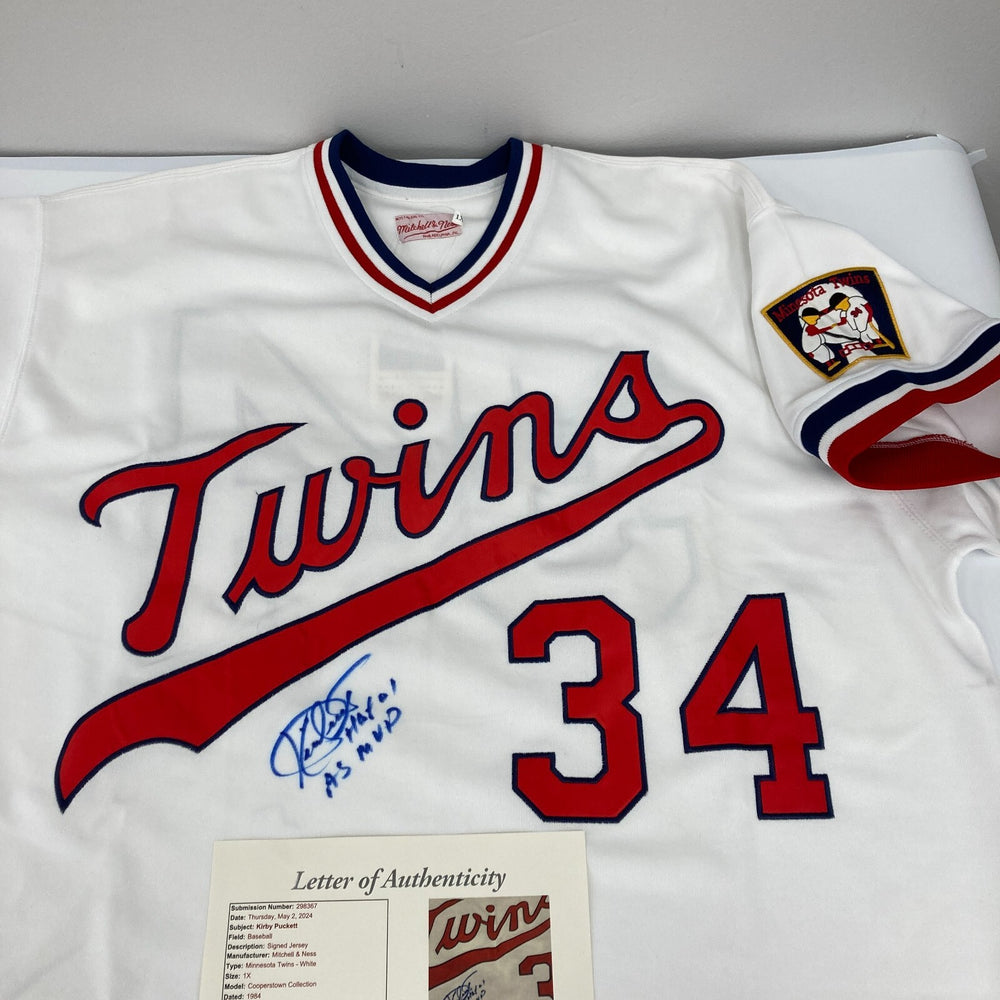 Kirby Puckett "HOF 2001, All Star MVP" Signed Minnesota Twins Jersey JSA COA