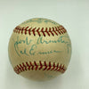 Rocky Marciano 1960 Tops In Sports Banquet Signed Baseball JSA COA