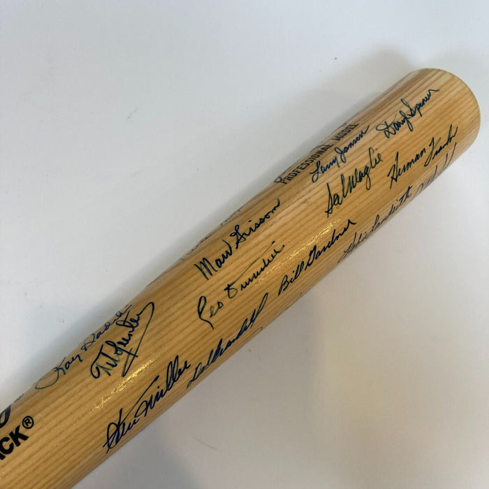 Willie Mays New York Giants HOF Legends Signed Baseball Bat 34 Sigs JSA COA