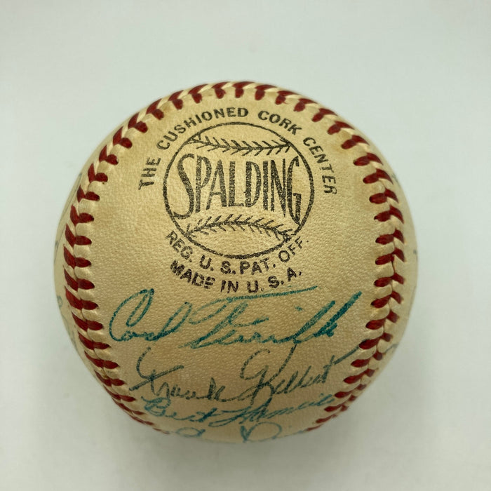 1955 Brooklyn Dodgers W.S. Champs Team Signed Baseball Jackie Robinson PSA DNA