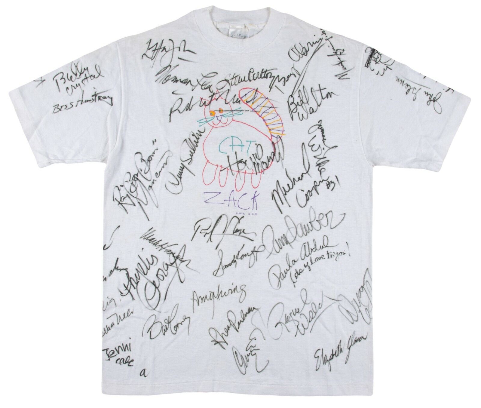 Extraordinary Celebrity Signed T-Shirt 50 Sigs John Glenn Buzz Aldrin Koufax JSA