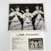 Mickey Mantle Joe Dimaggio Ted Williams Signed 8x10 Photo JSA COA Bold Mint Auto