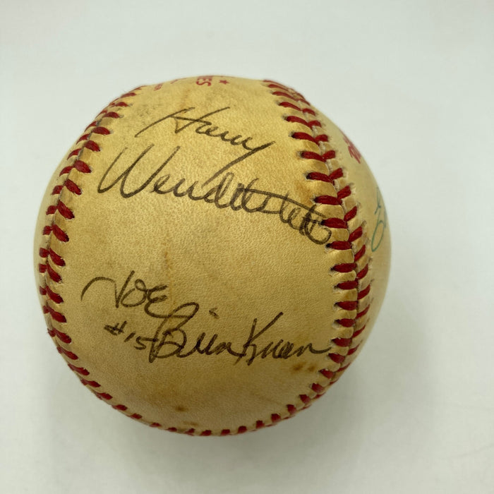 1986 World Series Umpires Multi Signed W.S. Game Baseball PSA DNA New York Mets