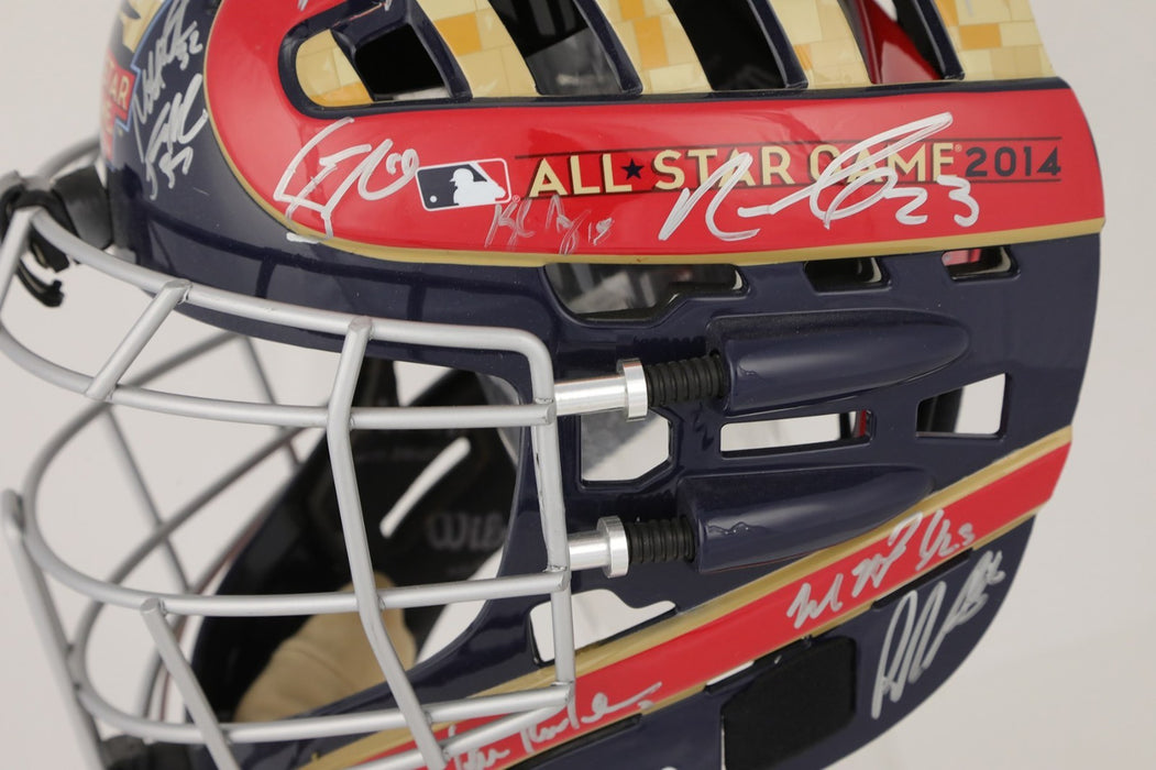 2014 All Star Game Team Signed Catchers Mask Derek Jeter Mike Trout PSA DNA