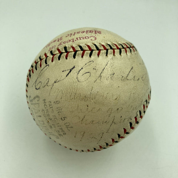 1929 Chicago Cubs Murderer’s Row Signed Baseball Hack Wilson Rogers Hornsby JSA