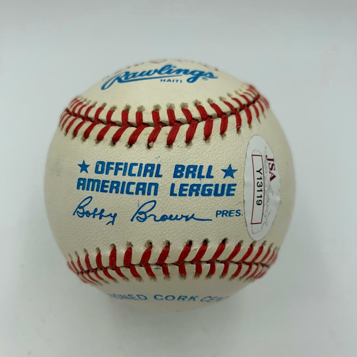 Bo Schembechler Sparky Anderson Ernie Harwell Paul Carey Signed Baseball JSA COA