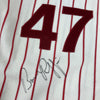 Larry Anderson Bruce Ruffin Game Used Philadelphia Phillies Jersey MEARS A10