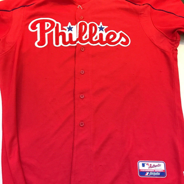 2012 Jim Thome Game Used Signed Philadelphia Phillies Jersey With JSA COA