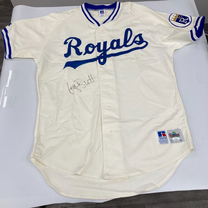 George Brett Signed Authentic 1990's Russell Game Model Royals Jersey JSA COA