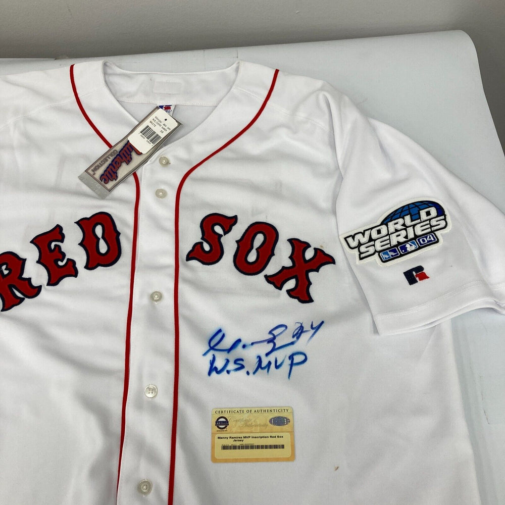 Manny Ramirez Signed Authentic 2004 World Series Boston Red Sox Jersey Steiner