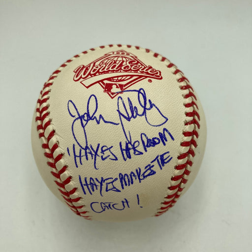 John Sterling "Hayes Makes The Catch!" Signed 1996 World Series Baseball JSA COA