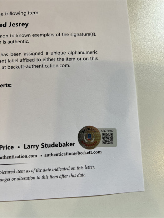 Mickey Mantle Signed 1951 New York Yankees Rookie Game Model Jersey Beckett