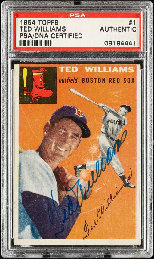 1954 Topps Ted Williams #1 Signed Autographed Baseball Card PSA DNA